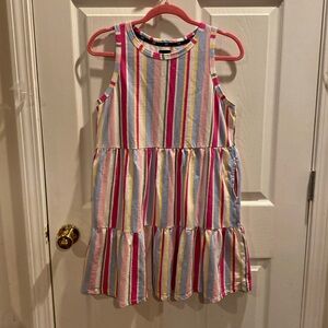 Gap vertical striped tiered sleeveless sundress size M